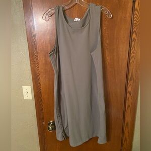 Green dress buttons down both sides